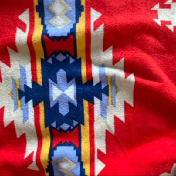 FREE PEOPLE LOVE SPELL Red Tribal Geometric Women’s Long Sleeve Medium Dress - Picture 9 of 15